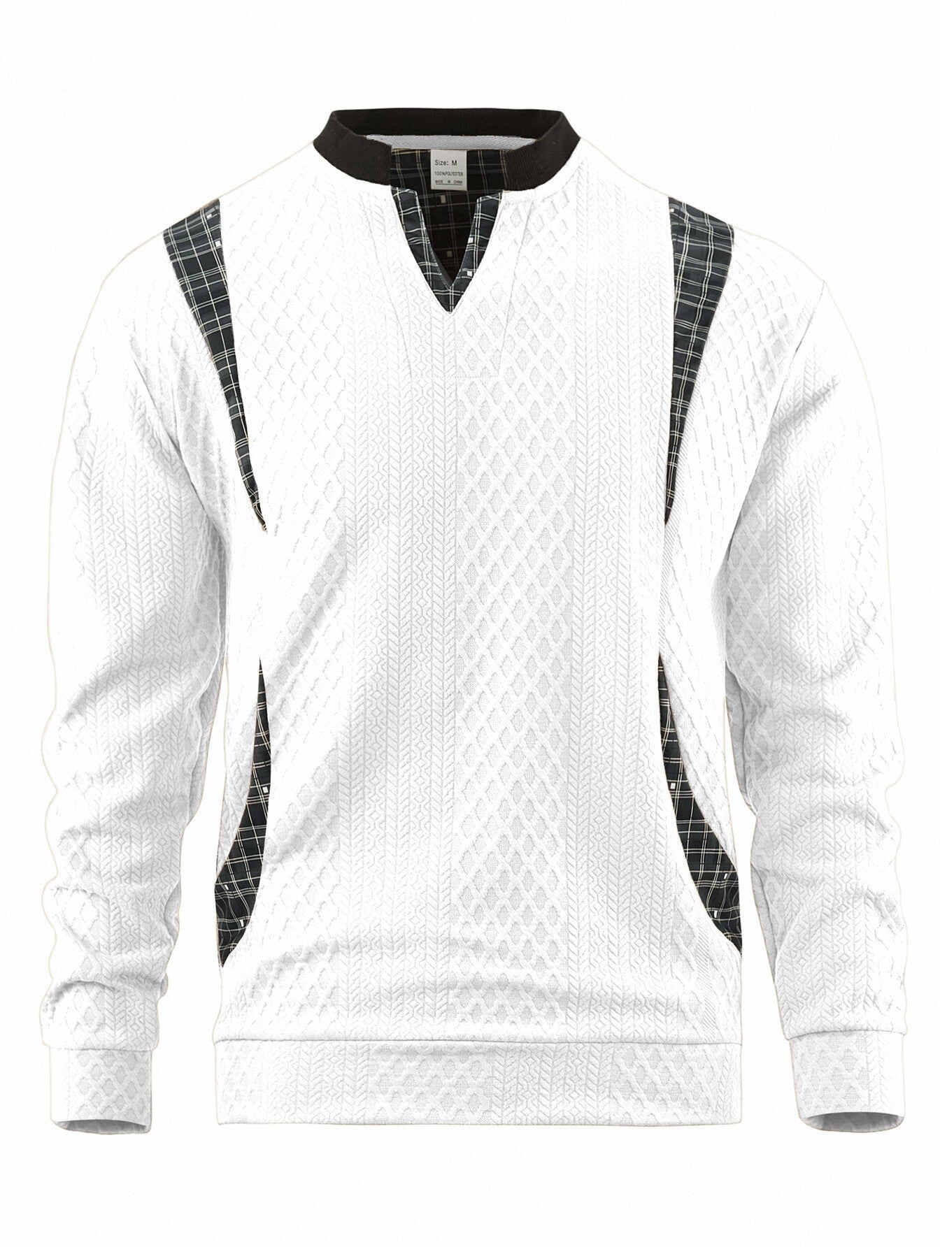 Men's Contrast Color Pullover Sweater | Casual Knit Jumper Top