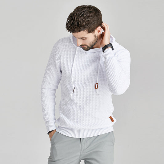 Luxury Brocade Men's Long-Sleeve Hoodie | New Autumn Winter Fashion Sweater