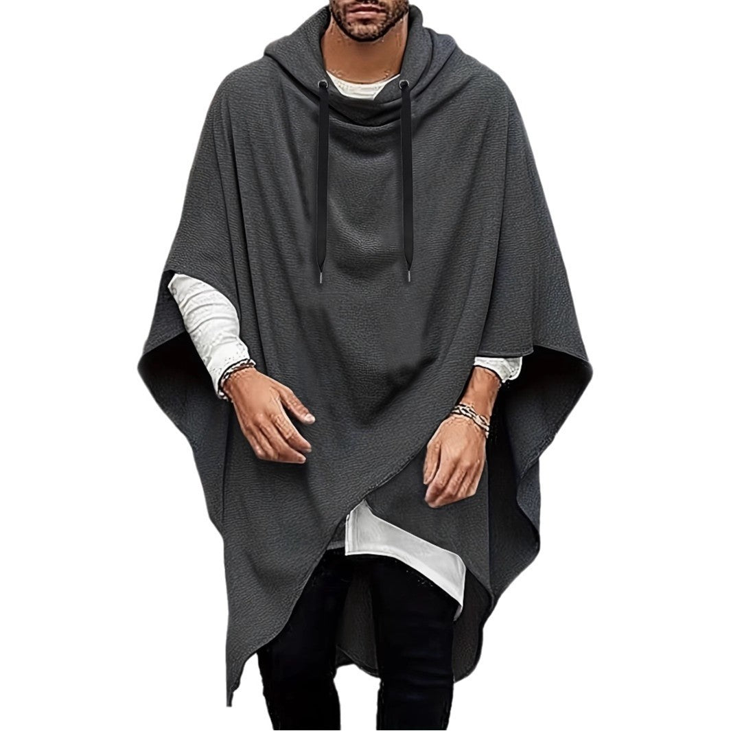 Men's Unique Fashion Trench Coat | Cloak Style Outerwear Top
