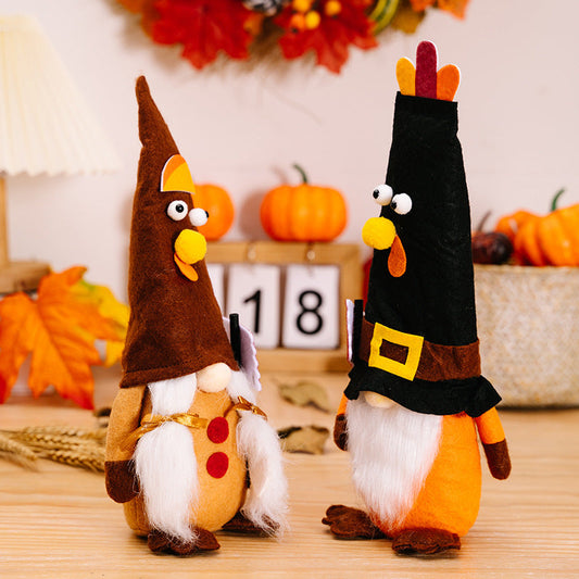 Thanksgiving Turkey Doll | Festive Home Decoration Ornament