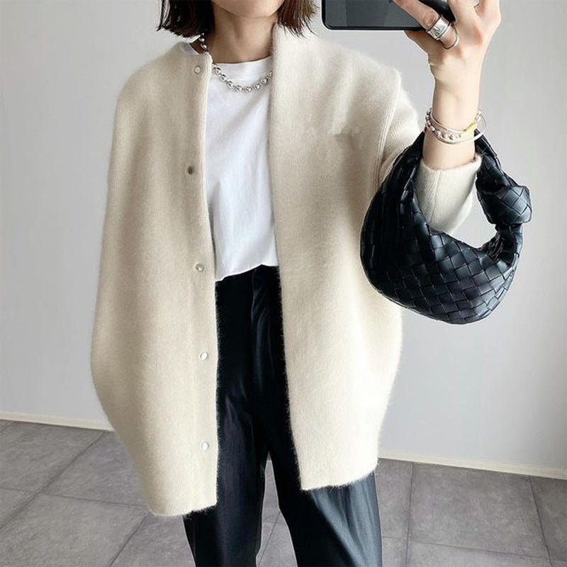 Women's Oversized Wool-Like Trench Coat