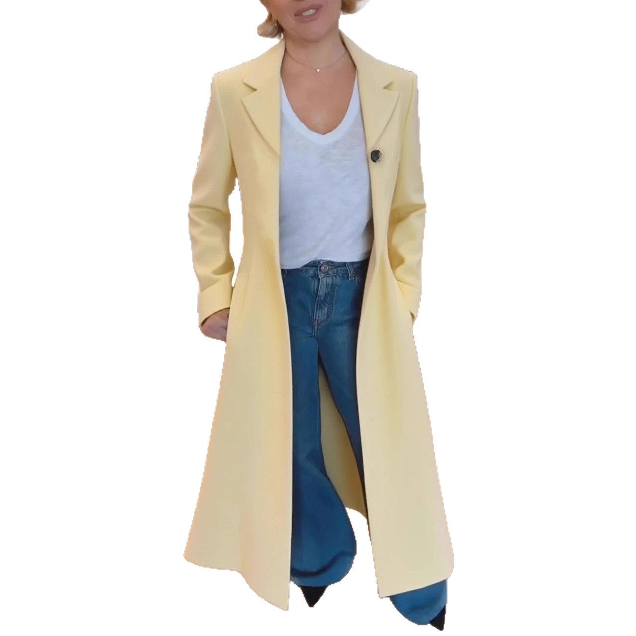 Women's Leopard Print Lapel Trench Coat