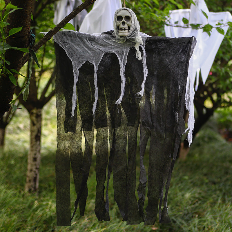 Halloween Skull Ghost Decoration | Haunted House Horror Hanging Prop