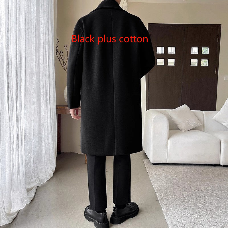 Luxury Style Woolen Coat | Trendy Mid-Length Loose Fit Overcoat