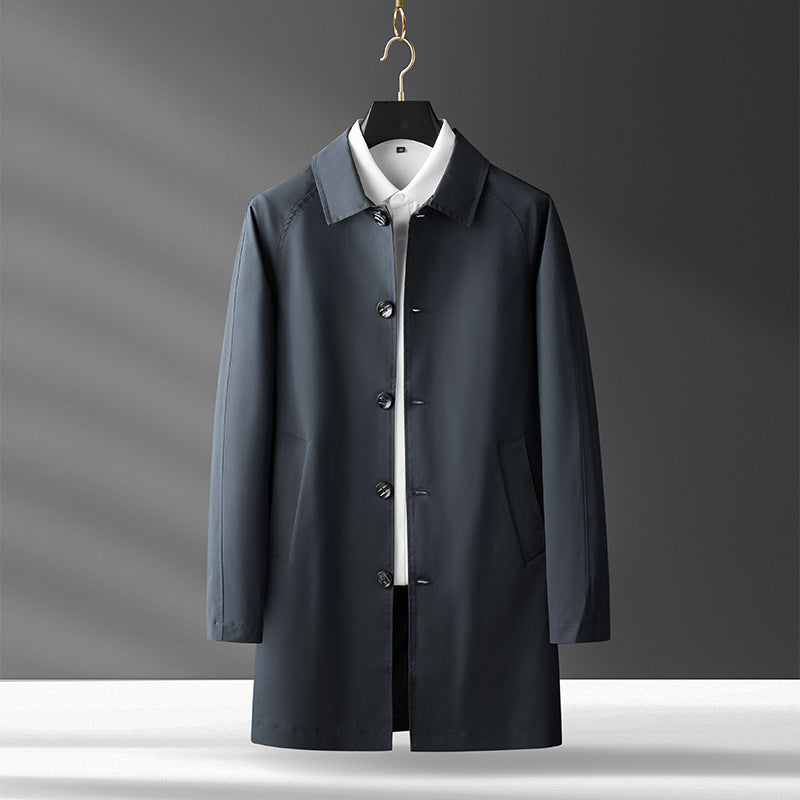 Korean Style Light Luxury Men's Coat | Casual Trench & Overcoat for Light Winter