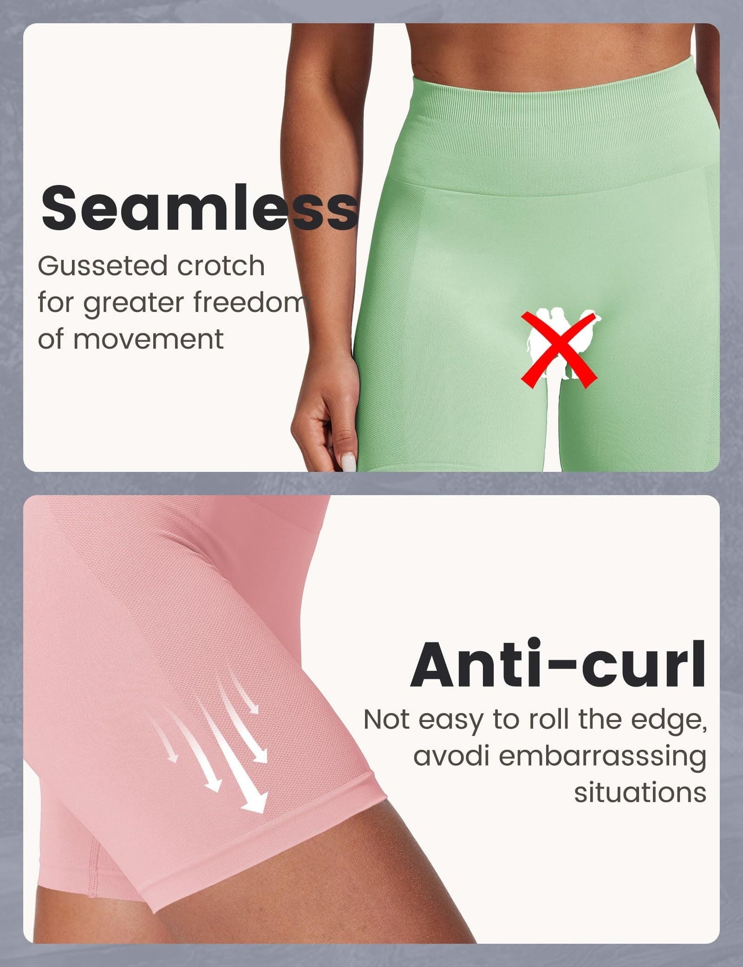 Women's Seamless High Waist Workout Shorts – Tummy Control & Butt Lifting