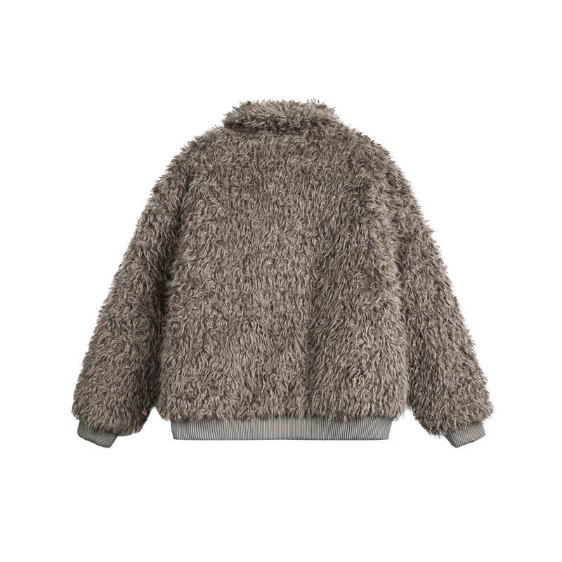 Deluxe Plush Thickened Cotton Padded Coat | Warm Lapel Jacket for Couples