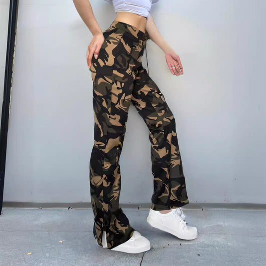 Women's Street Trend Split Hem Casual Pants