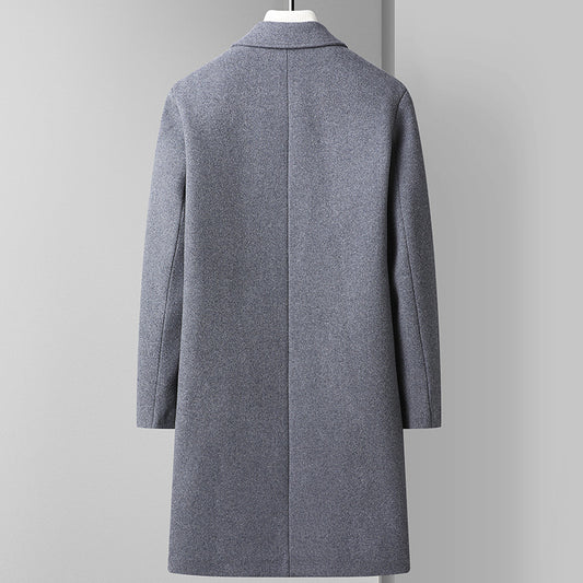 Men's Premium Business Woolen Topcoat | Modern Korean Slim Fit