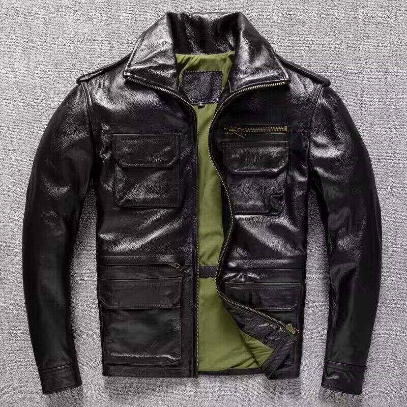Luxury Pure Top Layer Soft Cowhide Jacket | Men's Real Leather Outerwear