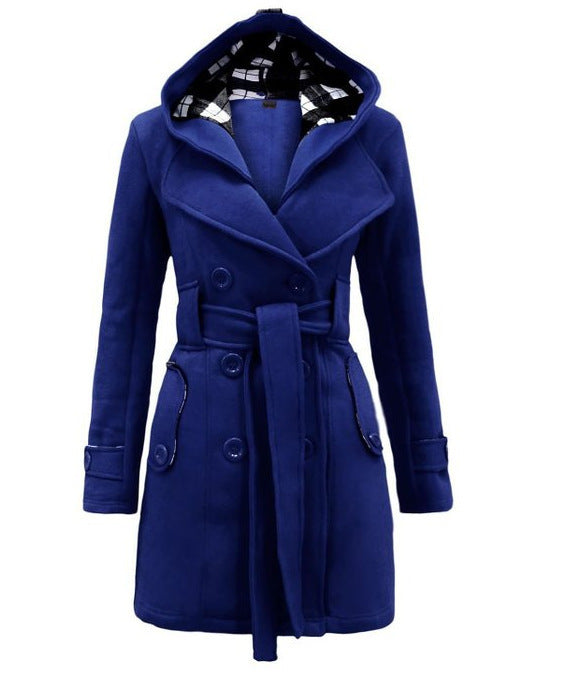 Long Sleeve Oversized Wool Blend Coat