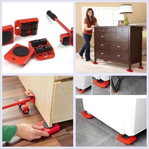 Heavy Furniture Moving System | Wheeled Mover Rollers, Lifter & Wheel Bar Hand Device