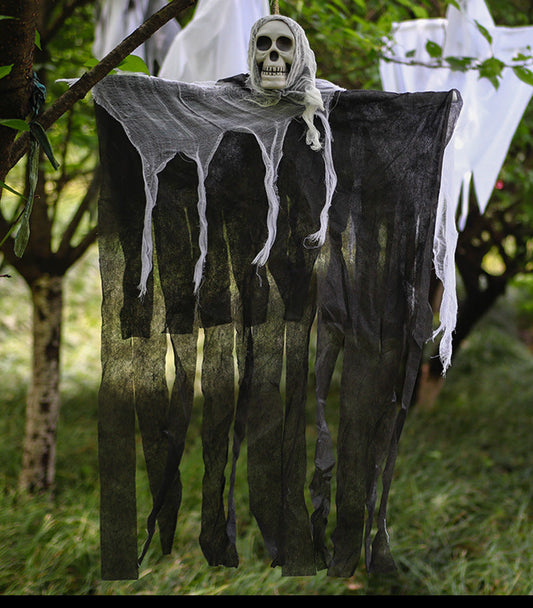 Halloween Skull Ghost Decoration | Haunted House Horror Hanging Prop