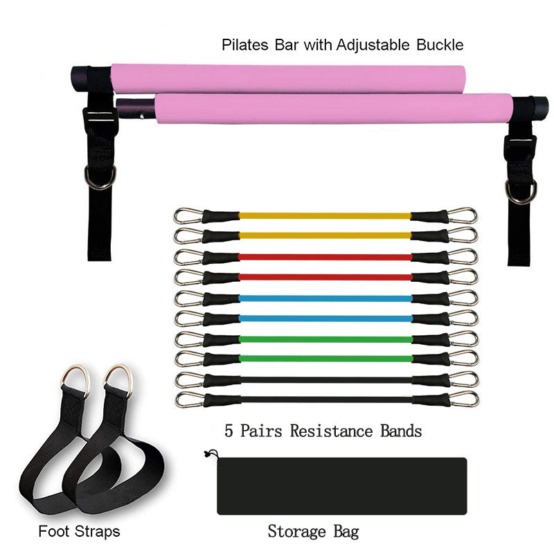 Pro Portable Pilates Bar Home Gym Set