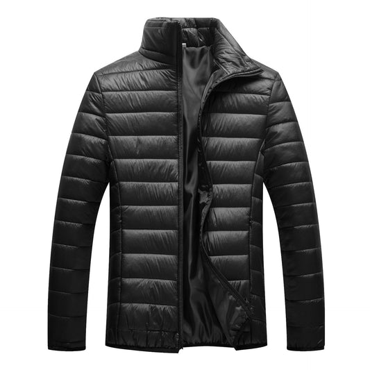 Warm Candy Color Cotton Padded Jacket | Men's Casual Zip-Up Hooded Coat