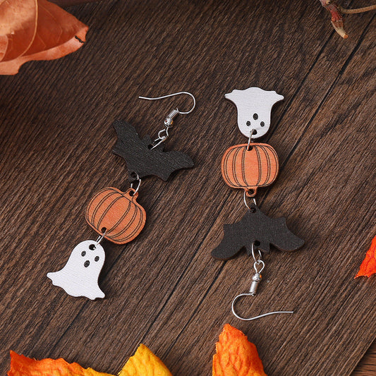 Women’s Halloween Earrings | Spooky Pumpkin & Bat Jewelry