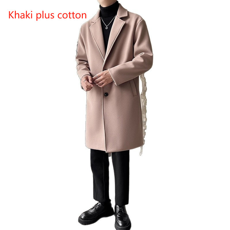 Luxury Style Woolen Coat | Trendy Mid-Length Loose Fit Overcoat