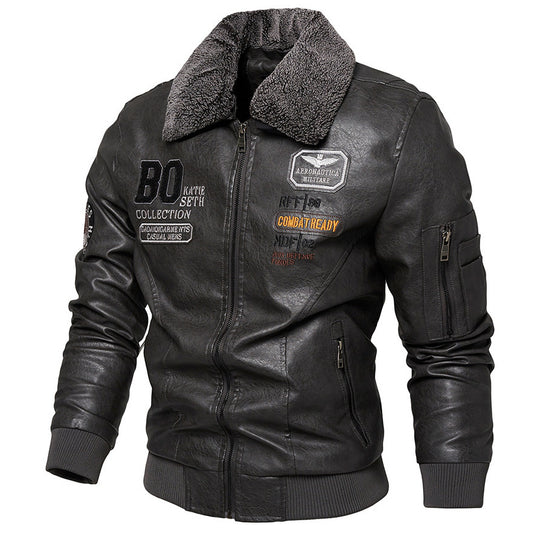 Men's Fashion Leather Coat | Casual Slim Fit Outerwear