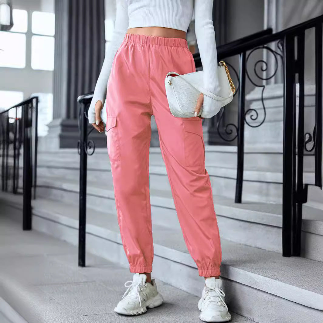 Women's Multi-Pocket Skinny Casual Trousers