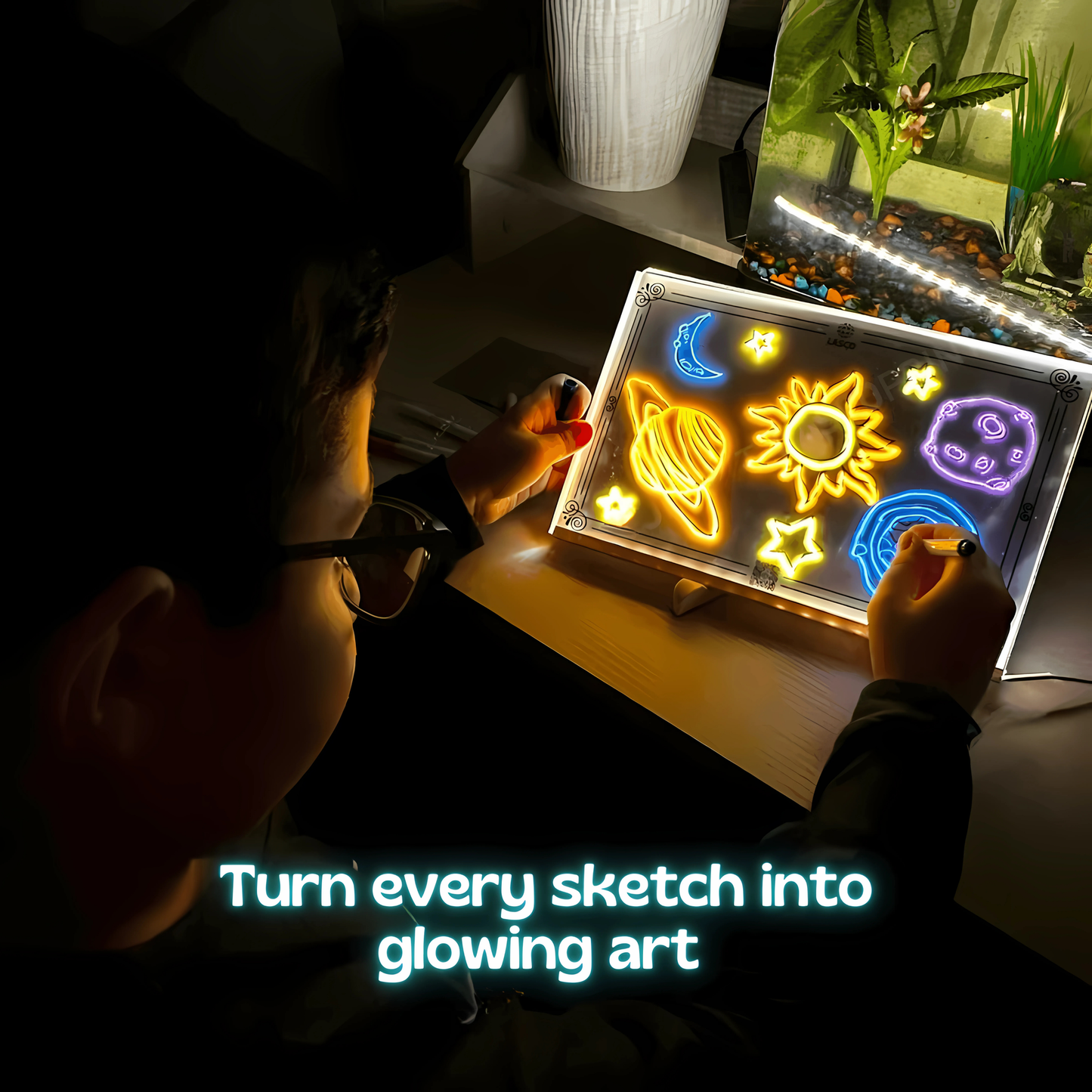 Glow Board - LED Light-Up Writing & Drawing Board