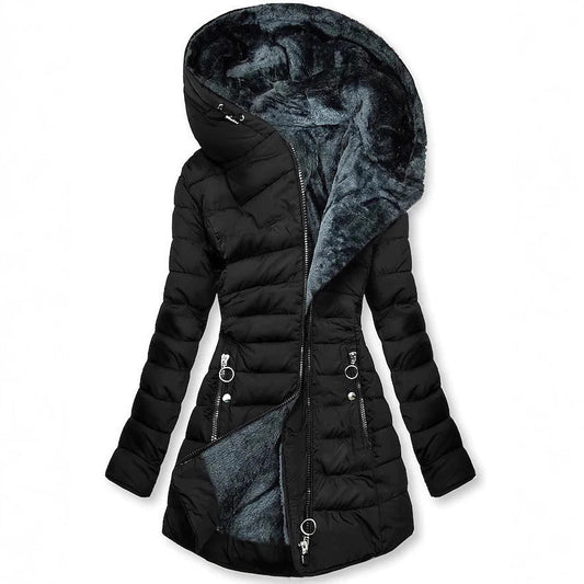 Women's Slim Padded Coat with Hood