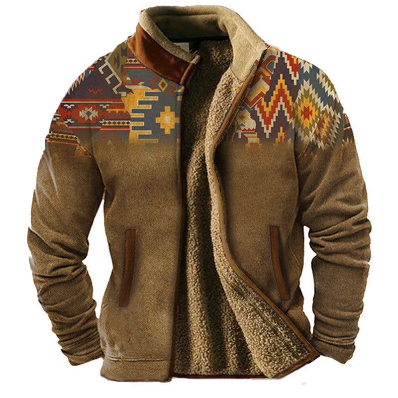 Warm Fleece Jacket Coat for Men | Trendy Cotton Clothes Outerwear