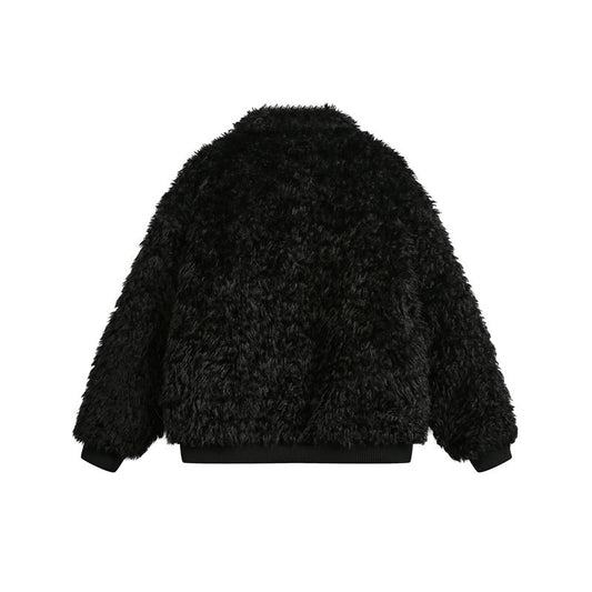 Deluxe Plush Thickened Cotton Padded Coat | Warm Lapel Jacket for Couples