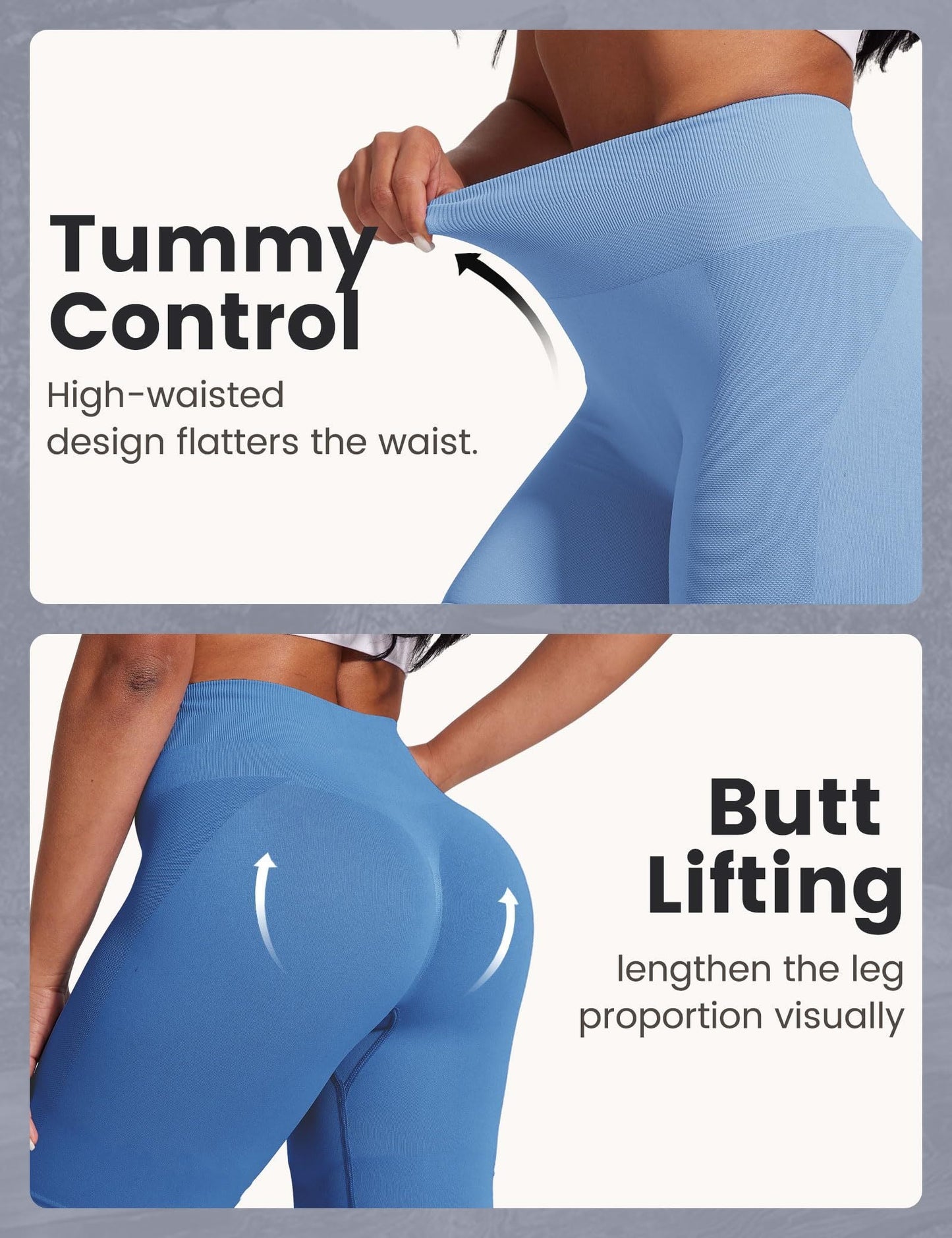 Women's Seamless High Waist Workout Shorts – Tummy Control & Butt Lifting