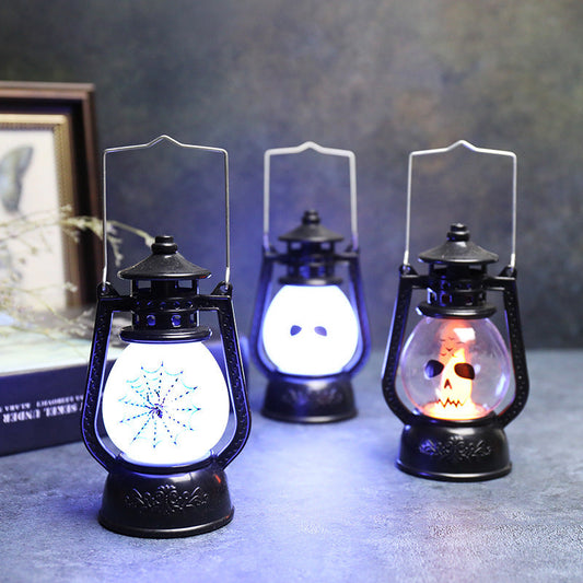 Halloween Hanging LED Lamp | Vintage Ghost & Spider Decoration Light