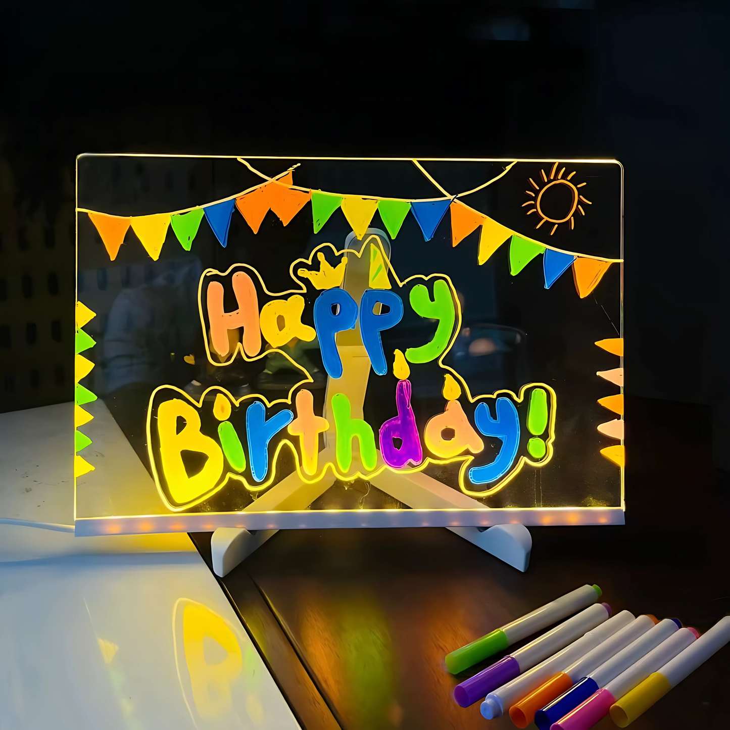 Glow Board - LED Light-Up Writing & Drawing Board