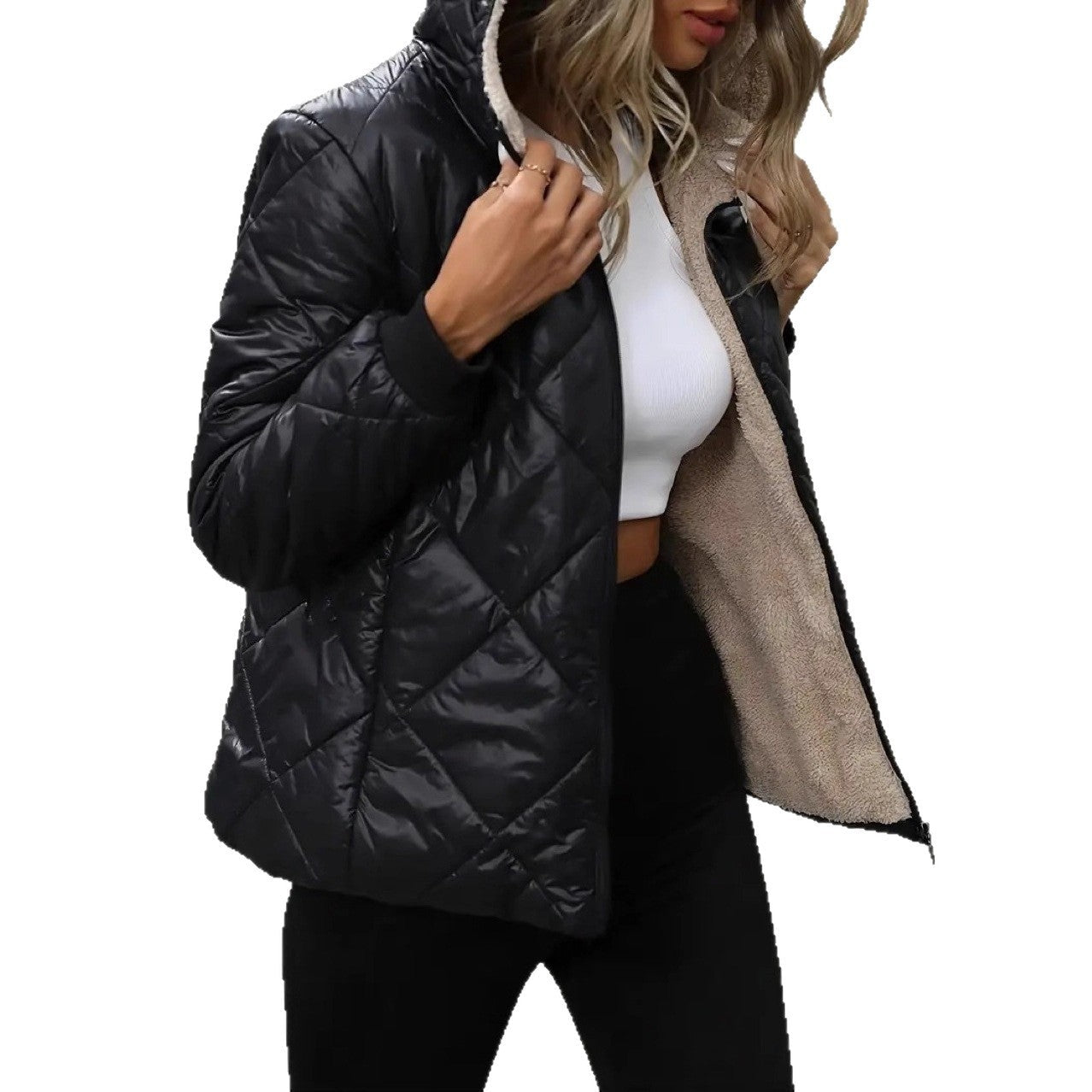 European & American Diamond Padded Coat