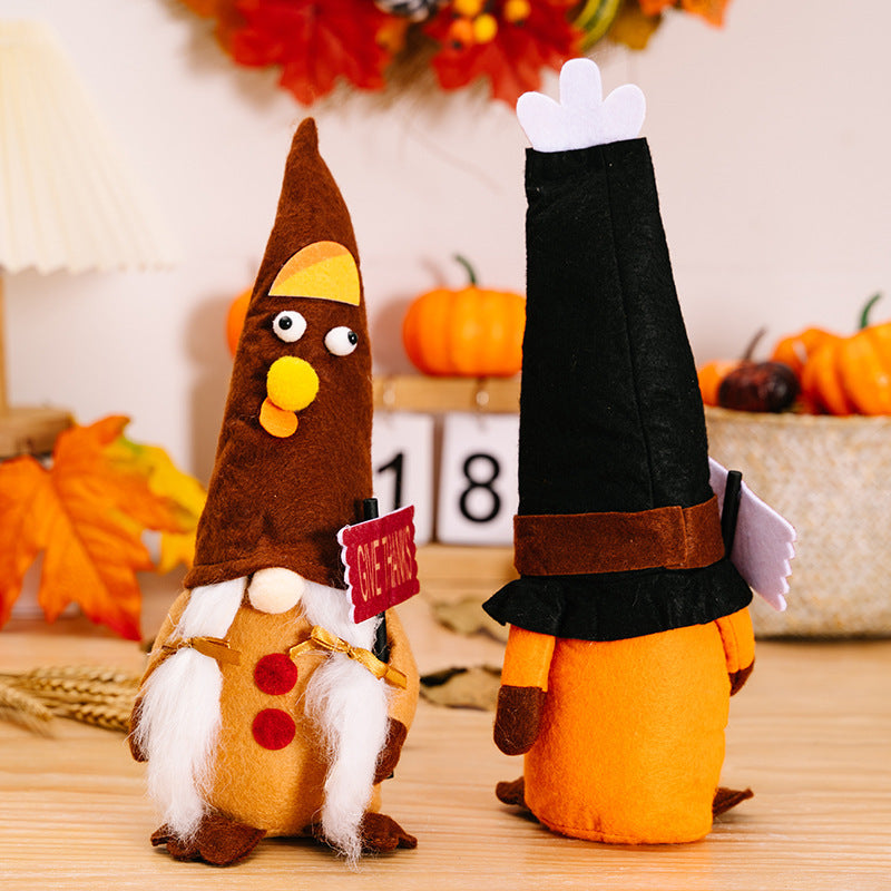 Thanksgiving Turkey Doll | Festive Home Decoration Ornament