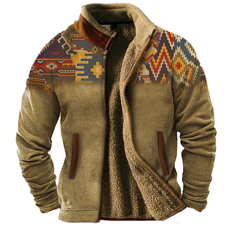 Warm Fleece Jacket Coat for Men | Trendy Cotton Clothes Outerwear