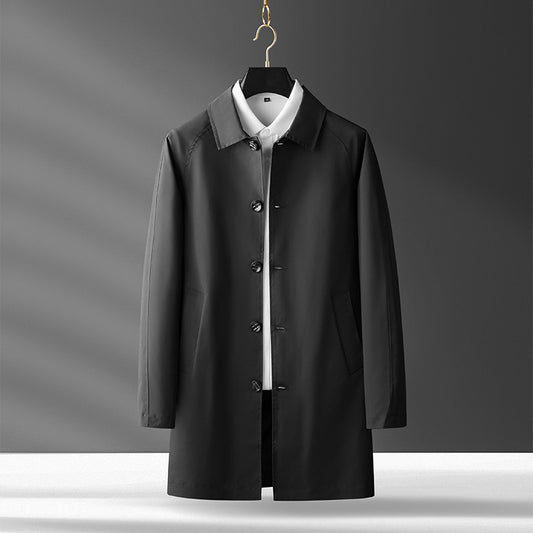 Korean Style Light Luxury Men's Coat | Casual Trench & Overcoat for Light Winter