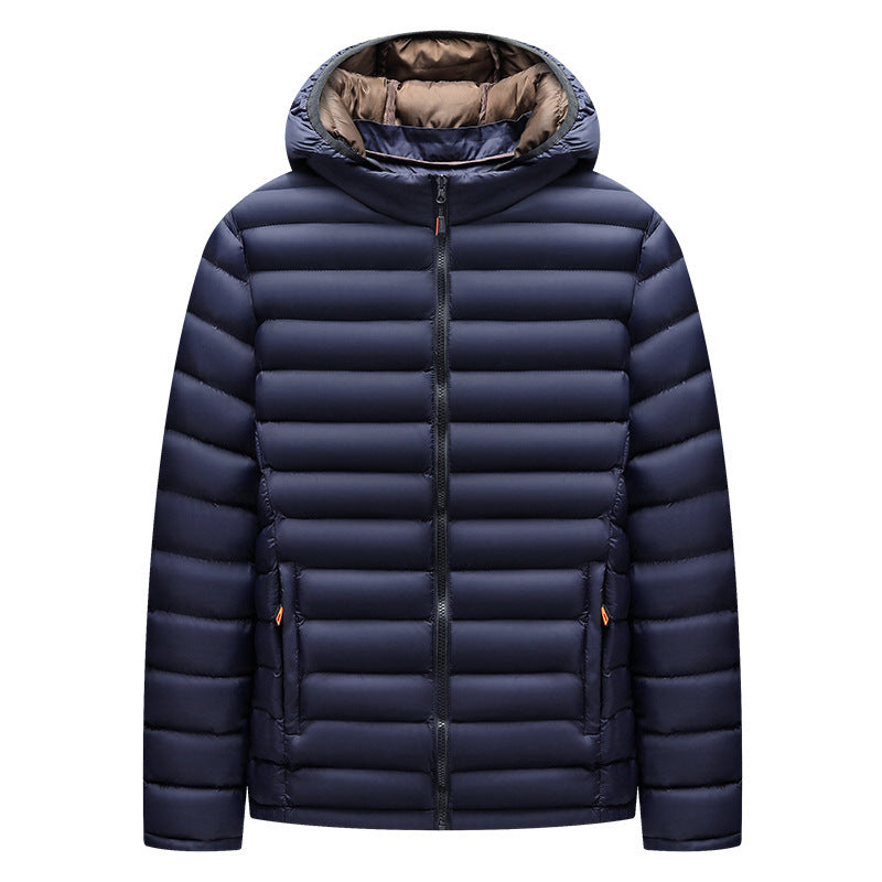 Men's Lightweight Down-Padded Jacket | Packable Storage Rib Cuff Winter Coat