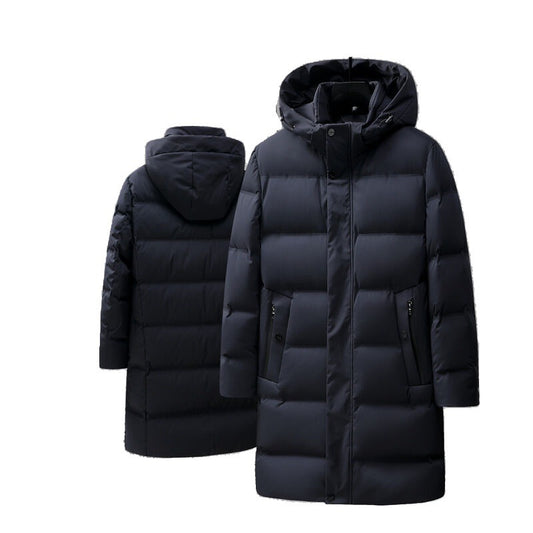 Men's Premium Mid-Length Down Jacket | Heavyweight Warm Fashion Coat