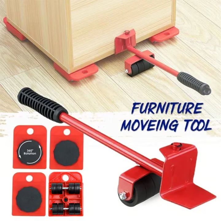Heavy Furniture Moving System | Wheeled Mover Rollers, Lifter & Wheel Bar Hand Device