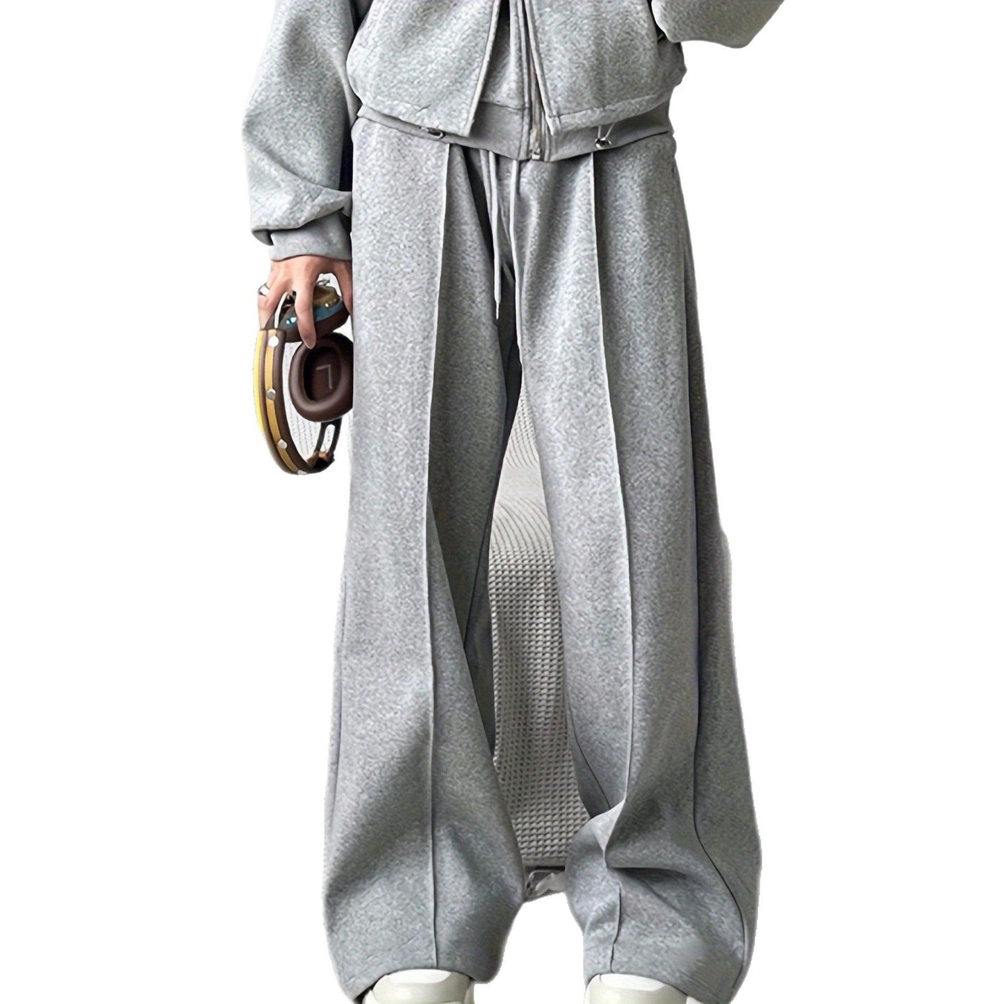 Figure Flattering Drooping Straight Leg Sweatpants