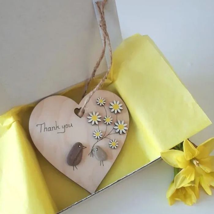 Wooden Heart Decoration | Handmade Thanksgiving Gift