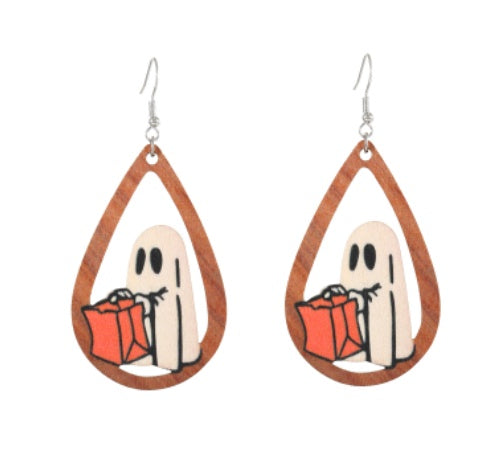 Women’s Halloween Earrings | Spooky Pumpkin & Bat Jewelry