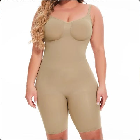 Seamless Postpartum Abdomen Shapewear – Mid-Thigh Slimming Body Shaper for Women