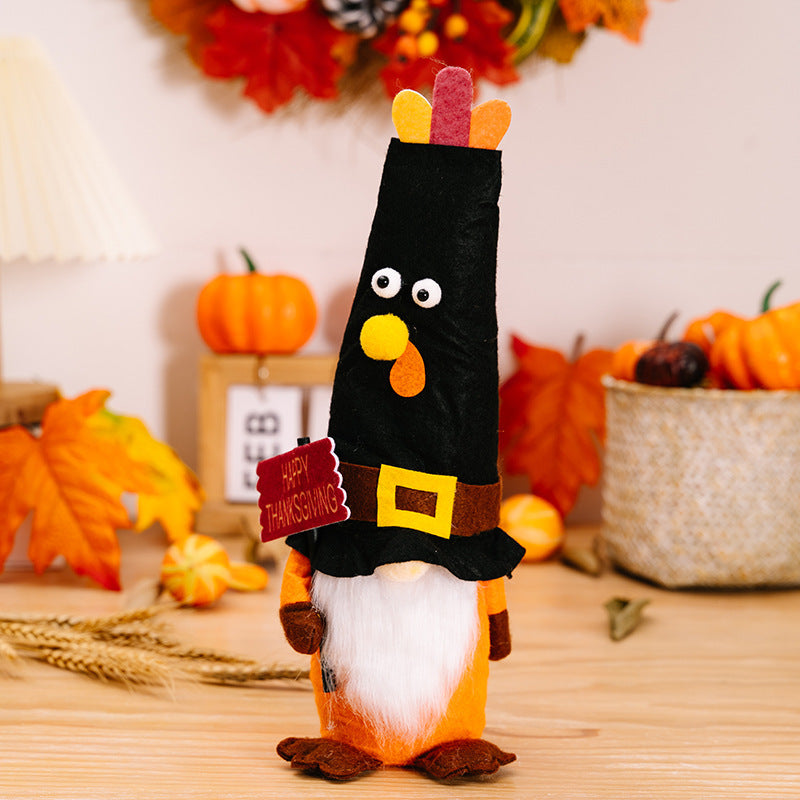 Thanksgiving Turkey Doll | Festive Home Decoration Ornament