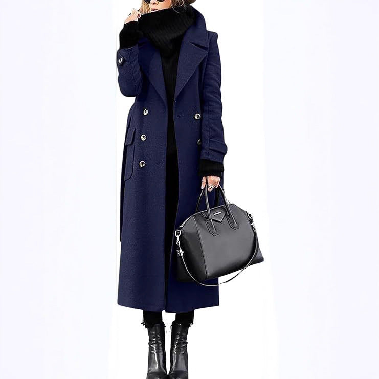 Women's Extended Length Thick Wool Coat