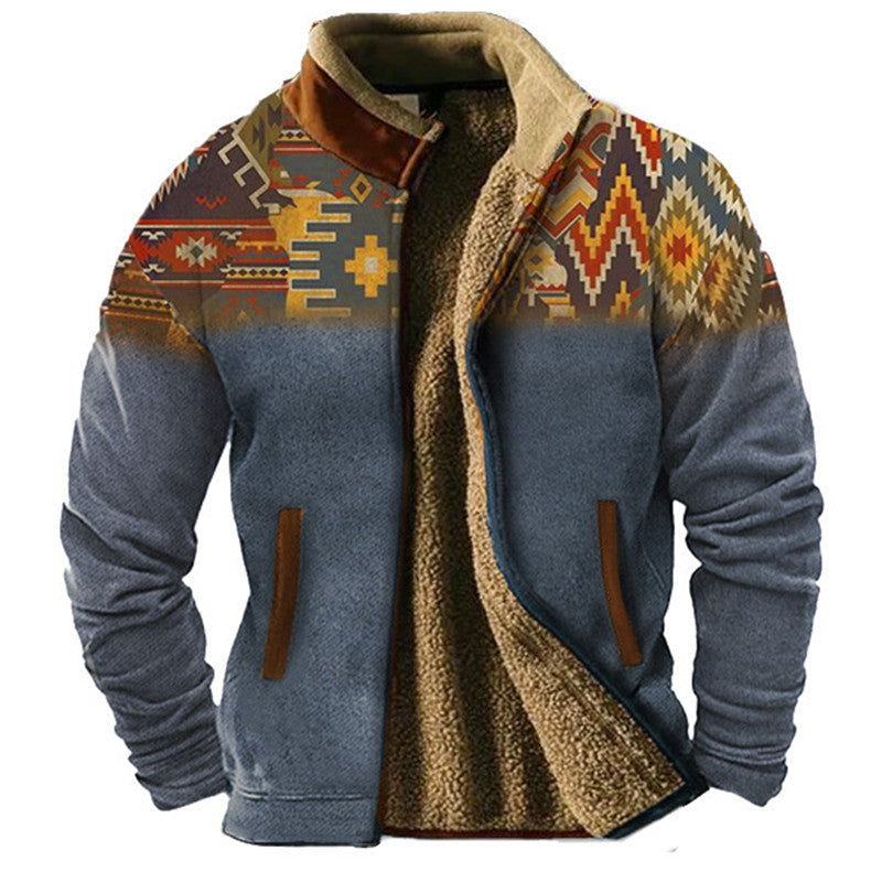 Warm Fleece Jacket Coat for Men | Trendy Cotton Clothes Outerwear